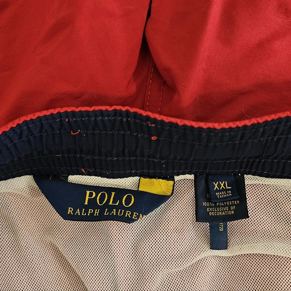 Polo Ralph Lauren Red‎ Men's Swim Trunk XXL Preppy Resortwear Beach Classic